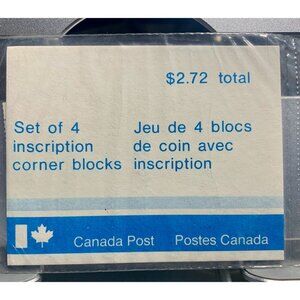Canada Post Set Of 4 Corner Blocks Stamps Featuring De Havilland Tiger Moth & CL